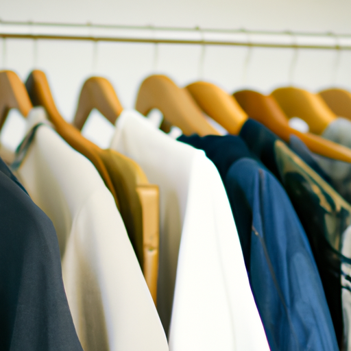 An image showcasing a clutter-free, eco-friendly wardrobe
